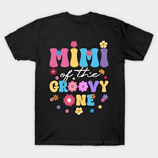 Retro Mimi of the Groovy One Matching Family Birthday Party T-Shirt